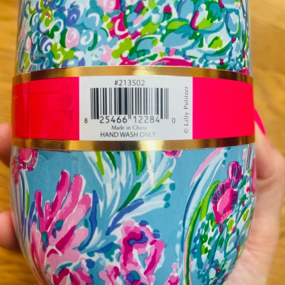 Lilly Pulitzer Insulated Stemless Wine Glass Tumbler- NWT - Picture 2 of 3